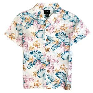 Toddler Boys Tropical Button Down Collar Shirt